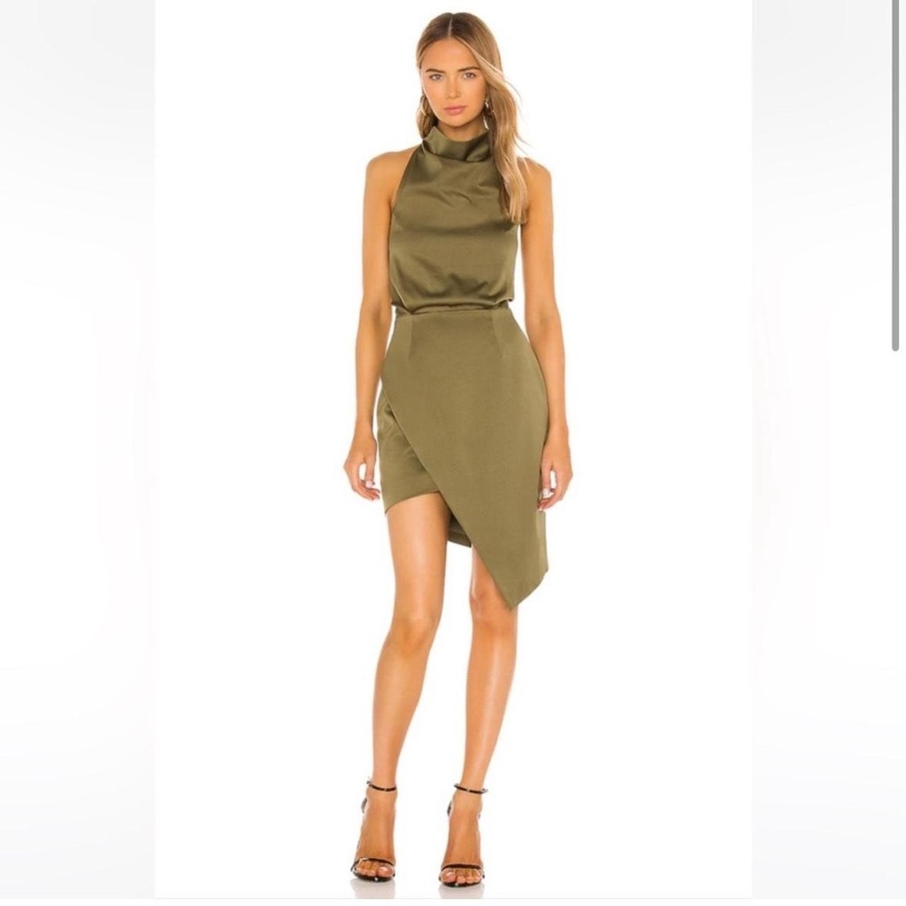 Elliatt Green Asymmetrical Cocktail Dress